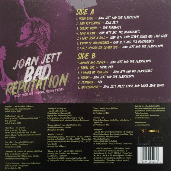JOAN JETT - BAD REPUTATION (MUSIC FROM THE ORIGINAL MOTION PICTURE) (R ...