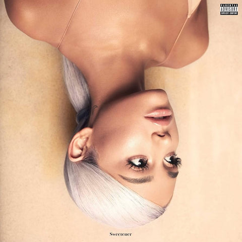 Ariana Grande Sweetener 2LP vinyl album cover featuring Ariana Grande portrait artwork with soft pastel styling