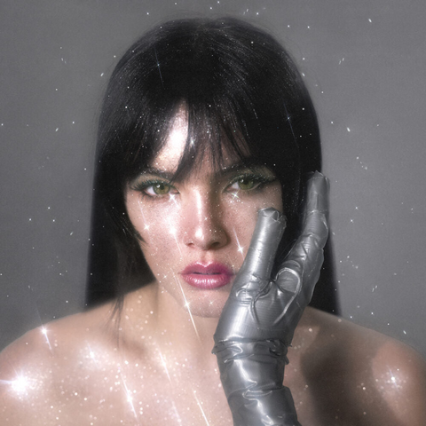 BENEE Ur An Angel I’m Just Particles white vinyl LP album cover featuring stylised portrait artwork with soft lighting
