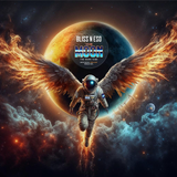 Bliss n Eso The Moon The Dark Side marbled moon glow vinyl LP album cover featuring cosmic-themed artwork and glowing lunar design