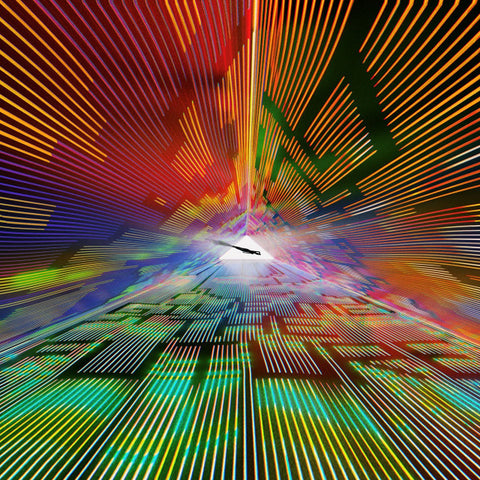 Bastille Give Me The Future vinyl LP album cover featuring futuristic digital-style artwork with surreal sci-fi imagery
