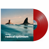 Dua Lipa Radical Optimism Red Vinyl LP featuring the album artwork with Dua Lipa surrounded by ocean waves and a dramatic blue sky