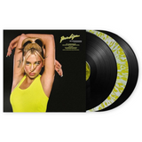 Album cover with 3 vinyls showing 2 black and a yellow splatter vinyl