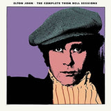 Album cover of 'The Complete Thom Bell Sessions' by Elton John with a stylized portrait and purple background.
