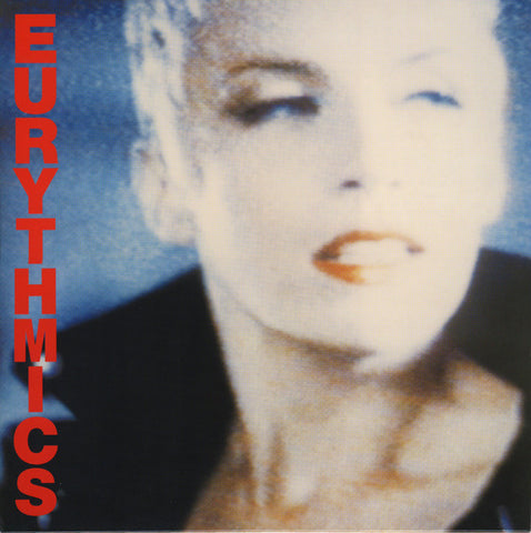 Album cover with a stylized portrait and 'Eurythmics' text in red.