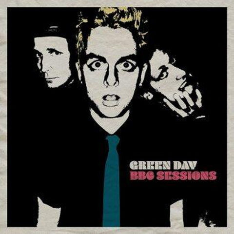 Album cover for 'Green Day BBC Sessions' with stylized portrait of Green Day Members