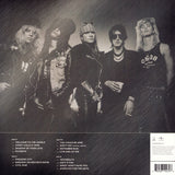 Black and white album cover with band members and tracklist