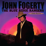 Album cover of 'The Blue Ridge Rangers Rides Again' by John Fogerty featuring a man in a hat against a purple and pink gradient background.