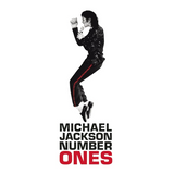 Album cover for 'Michael Jackson Number Ones' featuring Michael in a black sequinned outfit.