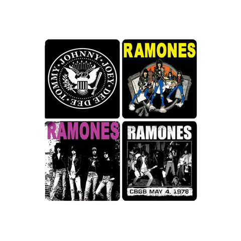 Ramones Coaster Set featuring logo and Band Member Images