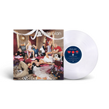 Album cover for 'simple plan' with the band and women in a party setting. with clear vinyl out of sleeve