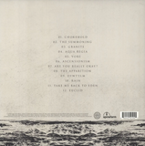 Album tracklist with ocean wave design at the bottom