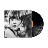 Vinyl record with a black and white photo of a child on the cover