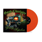 Vinyl record with 'Good Charlotte' album cover featuring a retro scene.