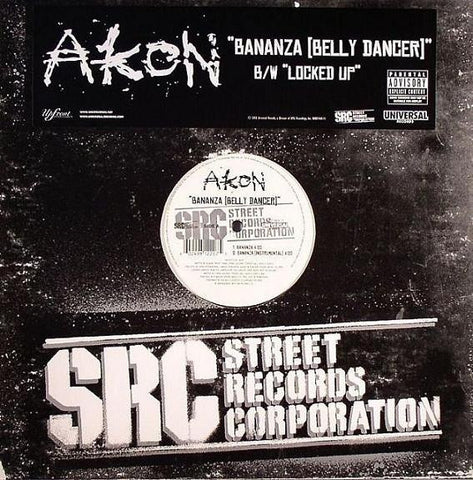 Akon Bananza Locked Up vinyl single cover with large SRC logo