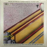Black Sabbath Technical Ecstasy back cover featuring retro escalator artwork and track listing