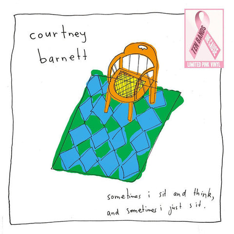 Courtney Barnett album cover featuring Courtney Barnett artwork of a chair and rug