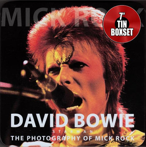 David Bowie Mick Rock Tin Bowie Face Singing red coloured vinyl 7 inch single