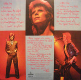 David Bowie Pinups Back cover with hand written track listing and Bowie shots