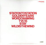 David Bowie Station to Station Back Cover with track listing Red and white