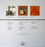 White background showing 3 albums and their track listings