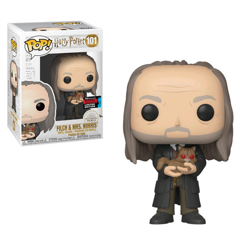 HARRY POTTER - FILCH & MRS NORRIS YULE POP! NY19 RS