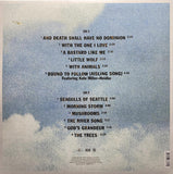 Album cover art for 'Nature' by Paul Kelly featuring a blue sky background with the track listing in black text over the top