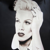 Gatefold Image of Pink against a black background
