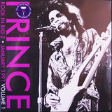 Limited colored vinyl LP cover of 'Prince - Rock In Rio 2: January 1991 Vol. 1' featuring a black and white photo of Prince with a purple filter