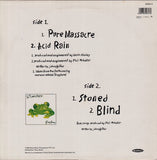 Back Cover of album with track listing and smaller image of front cover frog