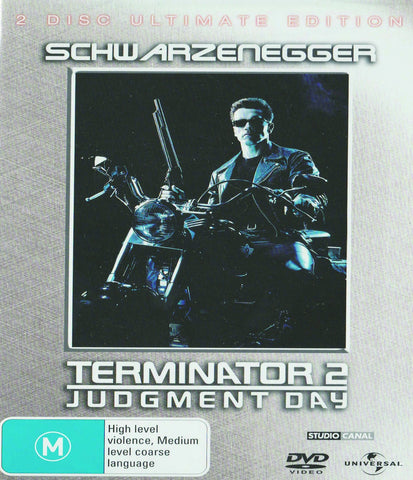 Terminator 2 Judgment Day DVD cover 2-disc Ultimate Edition Arnold Schwarzenegger sci-fi film