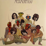 The cover art for 'Metamorphosis' by The Rolling Stones features illustrations of the band members with various Insect heads and is titled 'Metamorphosis'.