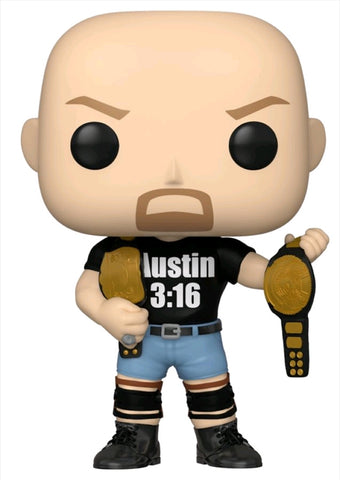 WWE - SC STEVE AUSTIN 3:16 SHIRT W/2BELTS POP! RS